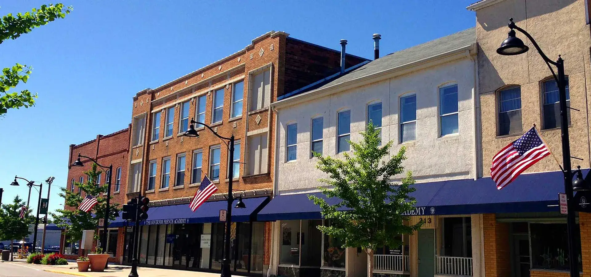 Governor French Academy campus on West Main Street